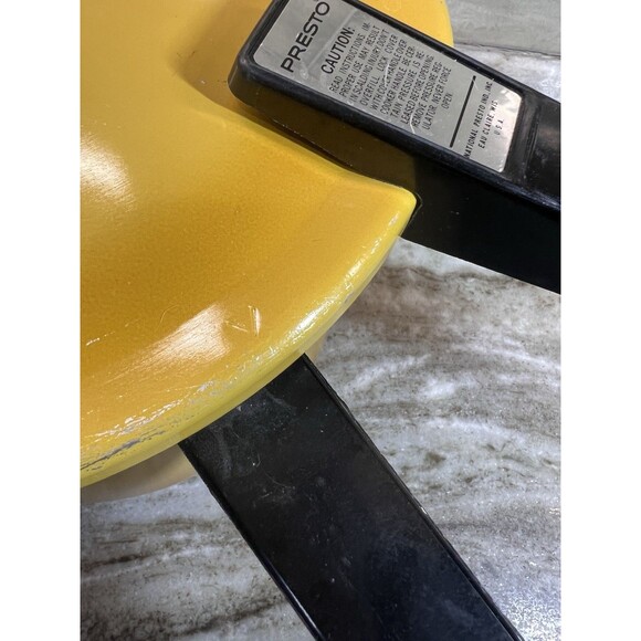 Presto Vtg 4 Quart Pressure Cooker Aluminum Harvest Yellow Model 02 PCA4H 4175 - Picture 11 of 11